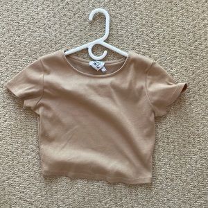Princess Polly Beige Cropped Tee